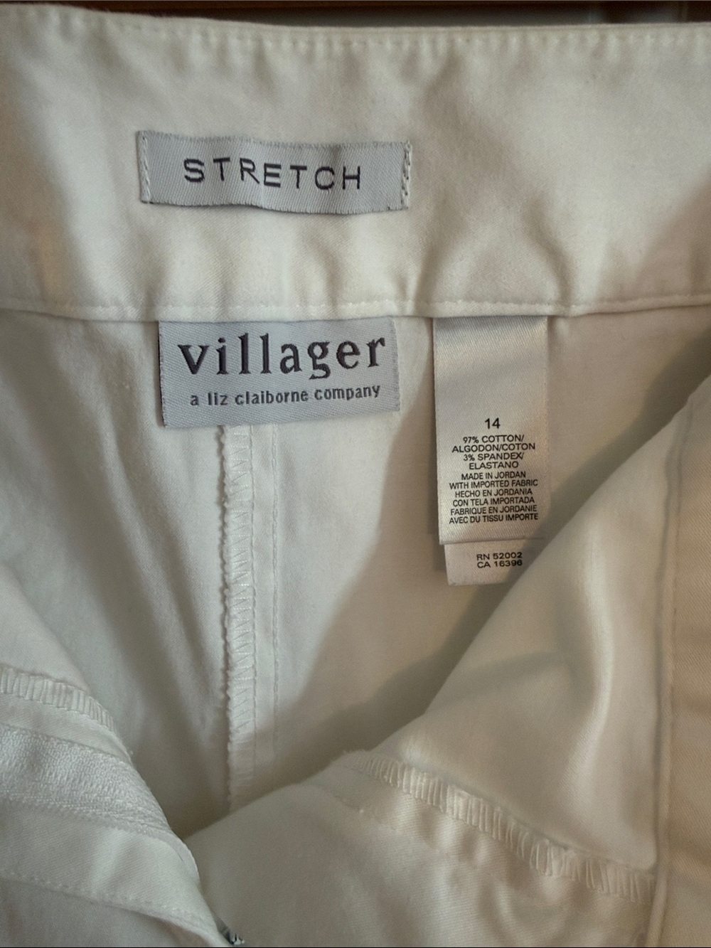 Liz Claiborne Villager White Stretch Pants - Picture 5 of 6